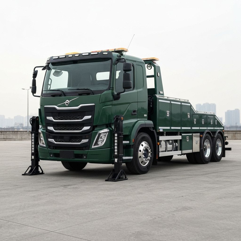 Dépanneuse moderne équipée